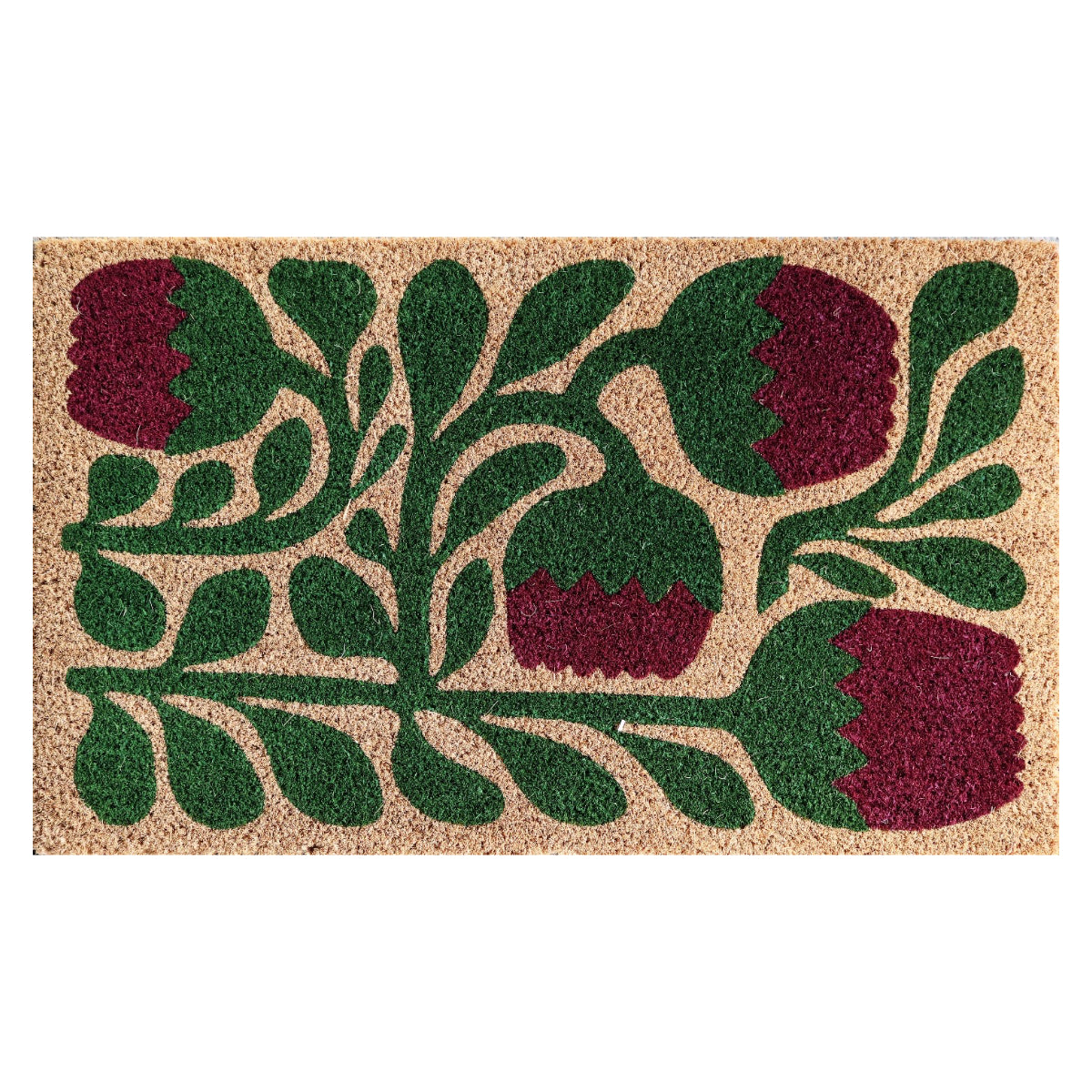 Tulip Garden Coir Doormat