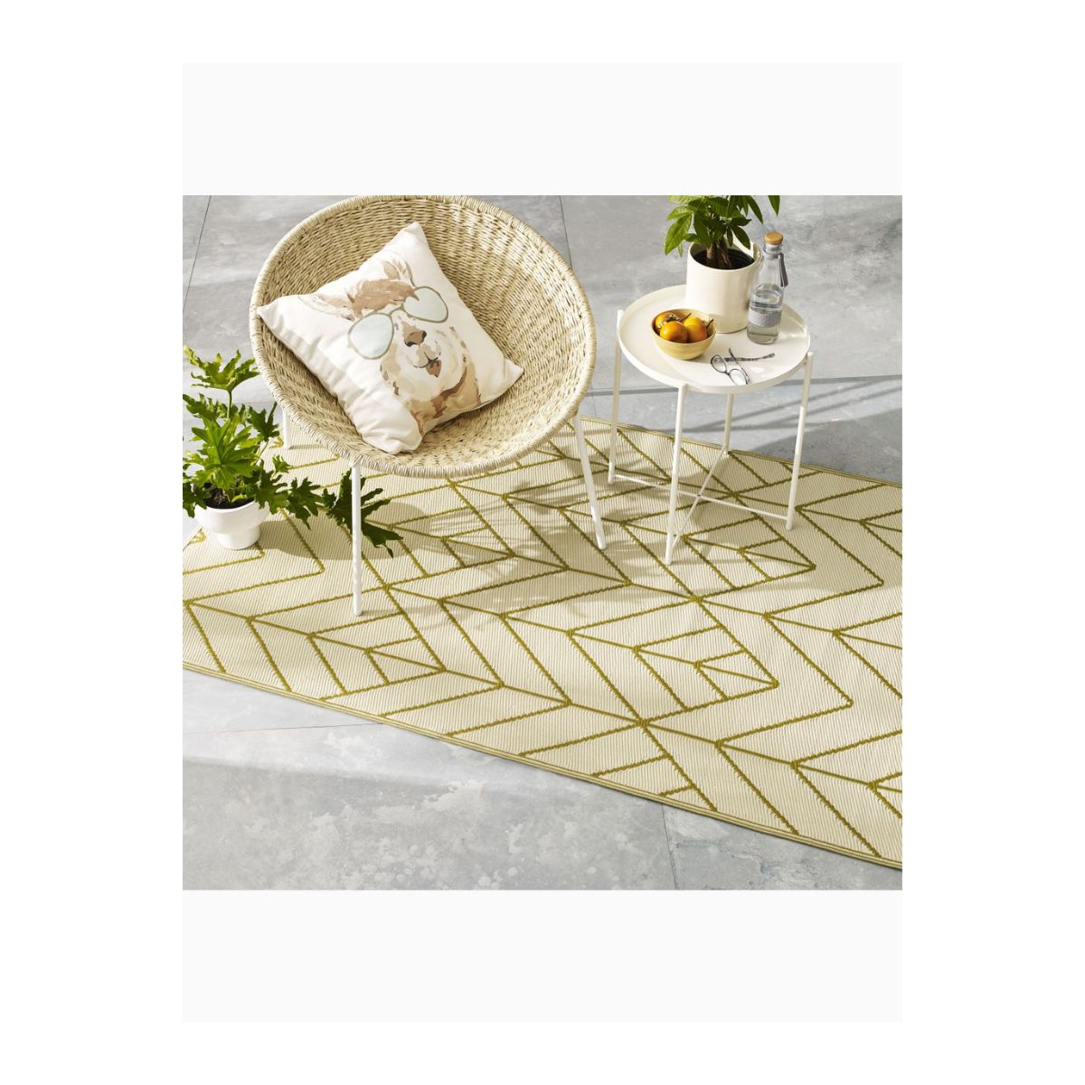 Sydney Gold and Cream Indoor Outdoor Rug