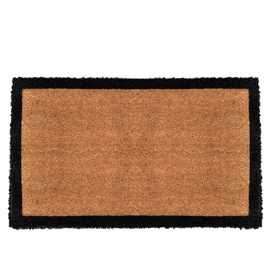Black Trim Coir Doormat - 45 cm x 75 cm