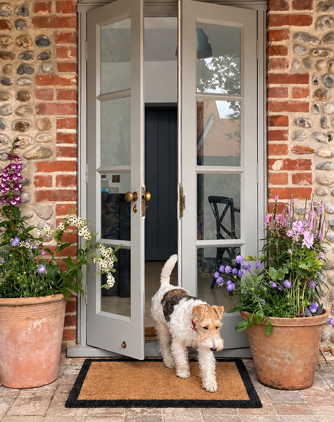 Black Trim Coir Doormat | 45 x 75 cm
