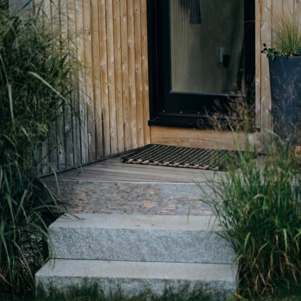 Charcoal and Natural Rope Doormat 45 x 75 cm