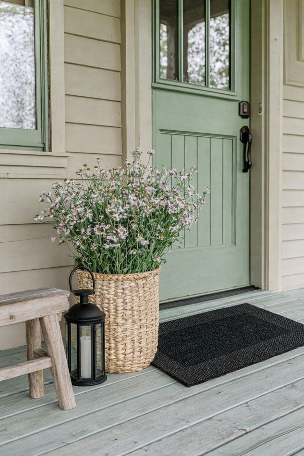 Black tufted outdoor entrance doormat 60x90cm | The Trading House NZ