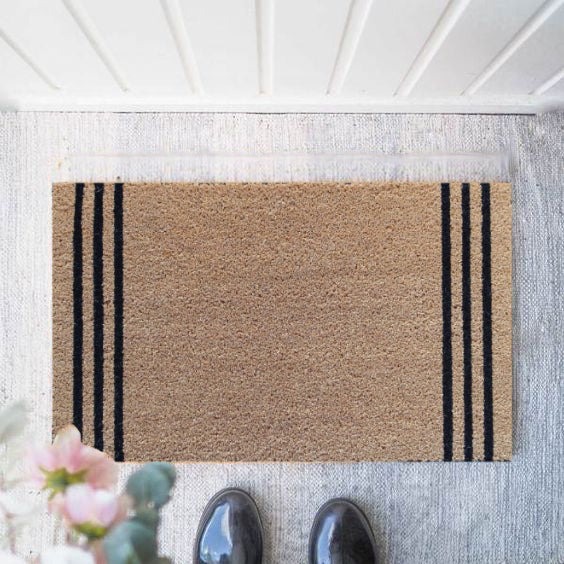 BlackStripesDoormat