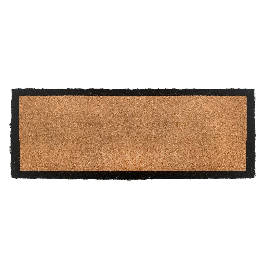 BlackTrim long coir doormat