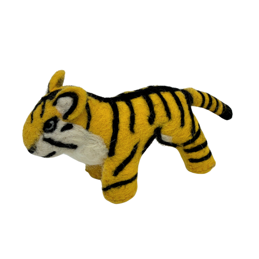 Timothy Tiger wool felt toy by Blue Bunny — 15cm handcrafted in India