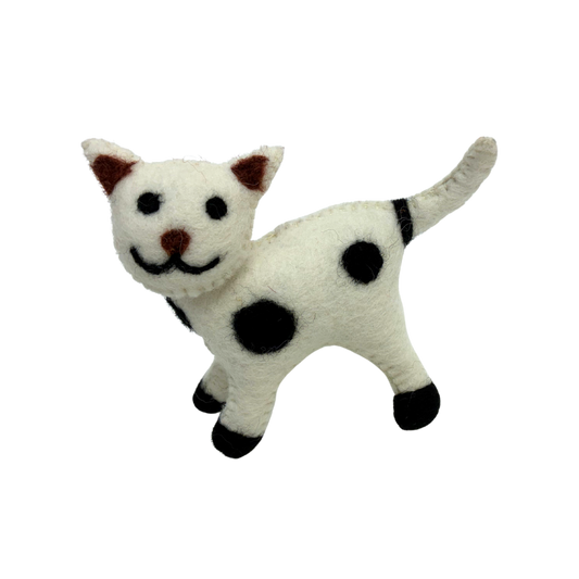 Clifford Cat wool felt toy by Blue Bunny — 10cm handcrafted in India