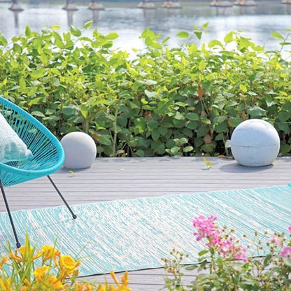 Brooklyn Teal Indoor Outdoor Rug