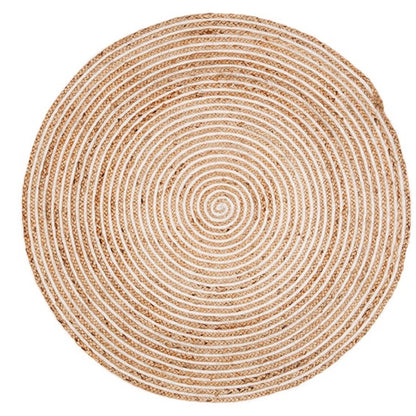 Plumeria Round Jute Rug