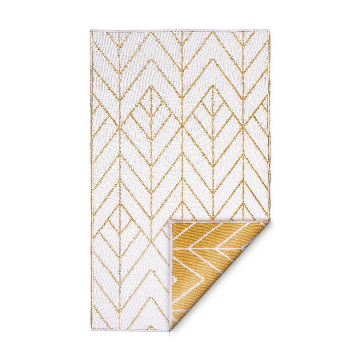 Sydney Gold and Cream Indoor Outdoor Rug