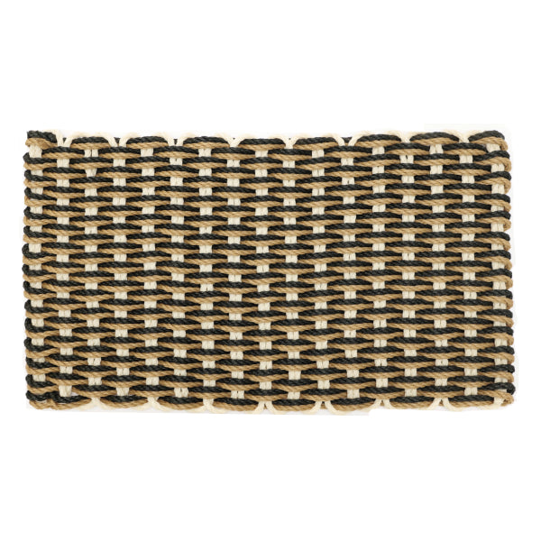 Natural Charcoal and White Rope Doormat - 45 cm x 75 cm