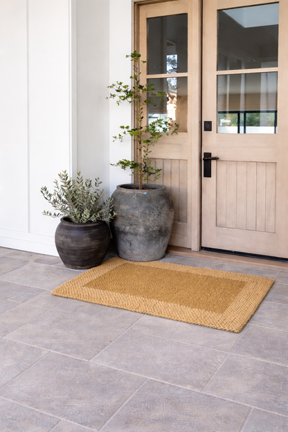 Natural tufted polypropylene outdoor doormat 60x90cm | The Trading House NZ