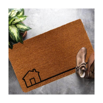 Little house coir doormat detail | The Trading House NZ