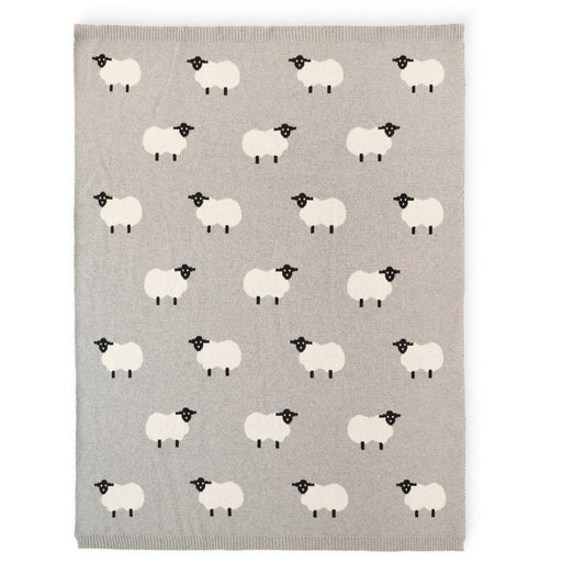 Sheep Knitted Blanket