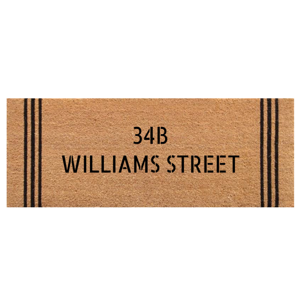 black stripes custom doormat_