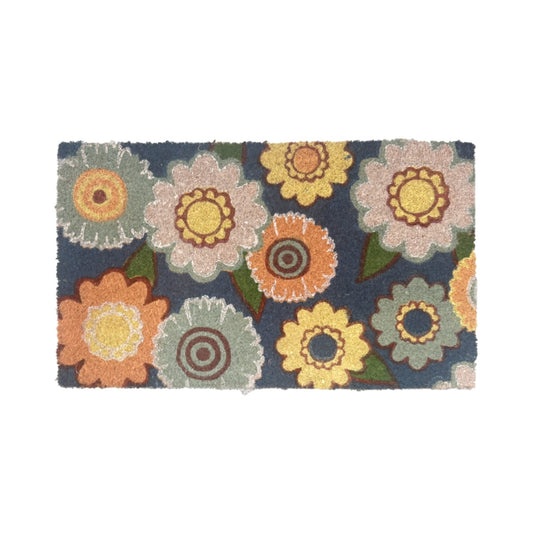 Meadow colourful floral coir doormat 45x75cm | The Trading House NZ