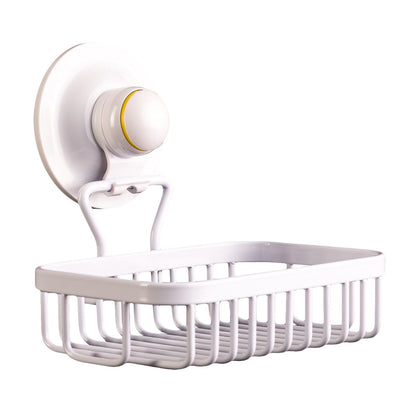 White Shower Soap Holder Suction 