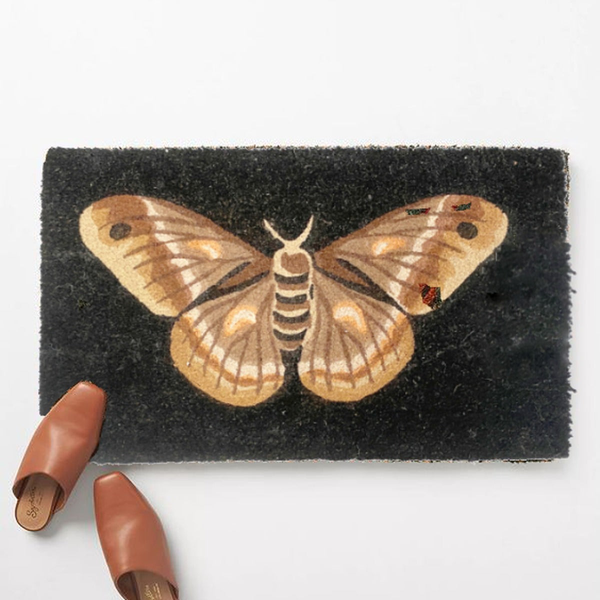 Moth Coir Doormat lifestyle styled | The Trading House NZ
