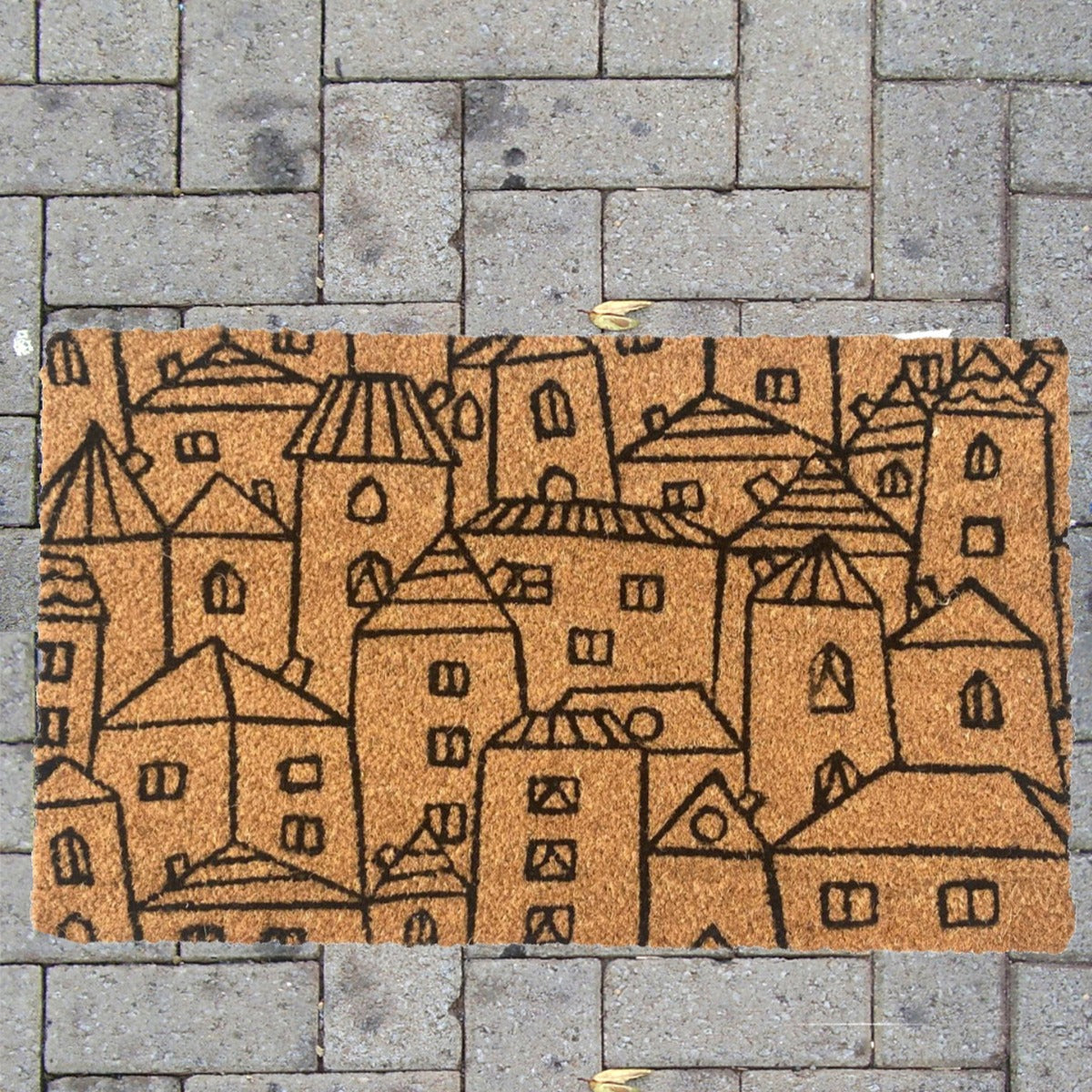 Village Coir Doormat 45x75cm lifestyle styled | The Trading House NZ